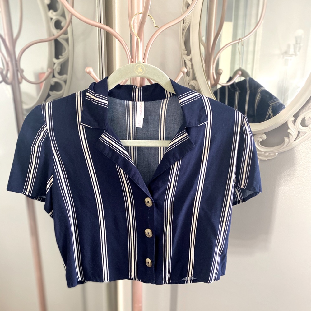 Button up crop top